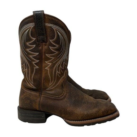 Ariat Boots Men\'s Size 7.5 Hybrid Rancher Brown Stitched Leather Western main image 7